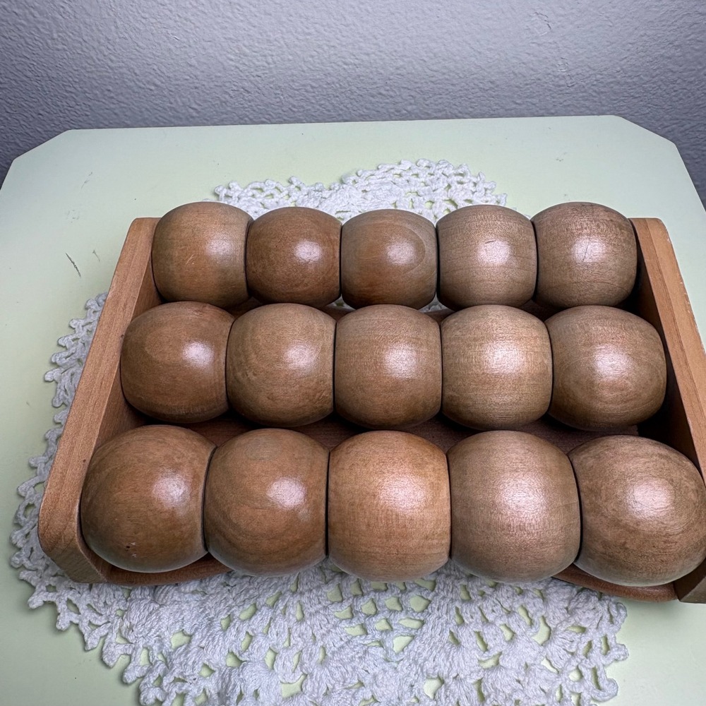 Wood Foot Massager Roller Relaxation Spa Reflexology Therapy